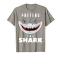 Pretend Im Shark Funny Halloween T-Shirt - Custom Art Print Men Women - T-Shirt, Sweatshirt, Hoodie