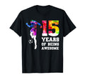 Funny 15 Years Being Awesome Soccer 15Th T-Shirt - Trendy Graphic Unisex - T-Shirt, Sweatshirt, Hoodie