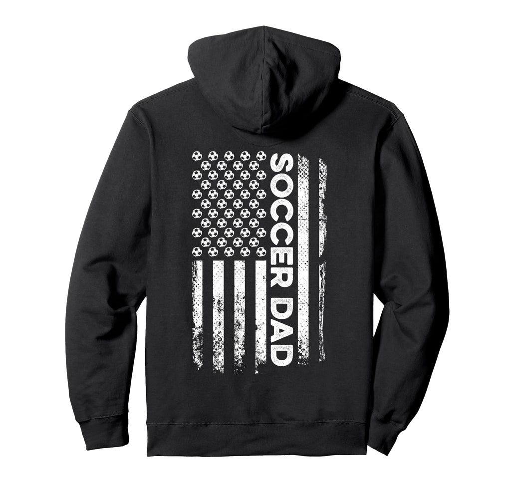 Soccer Dad American Flag Patriotic Hoodie - Custom Art Print for Adults - T-Shirt, Sweatshirt, Hoodie