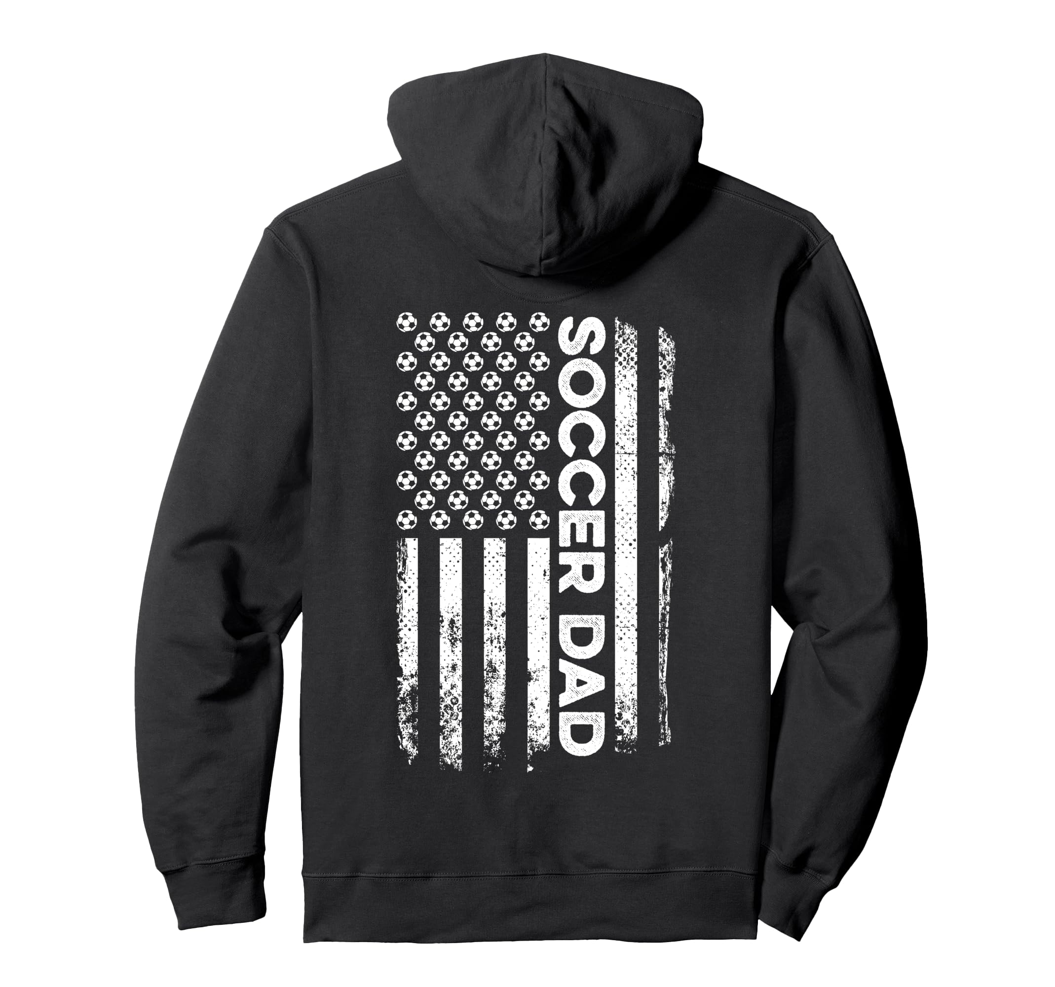 Soccer Dad American Flag Patriotic Hoodie - Custom Art Print for Adults - T-Shirt, Sweatshirt, Hoodie