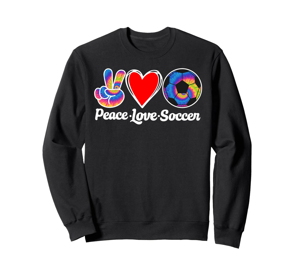 Peace Love Soccer Heart Ball Gift Hoodie - Casual Everyday Wear for Adults - T-Shirt, Sweatshirt, Hoodie