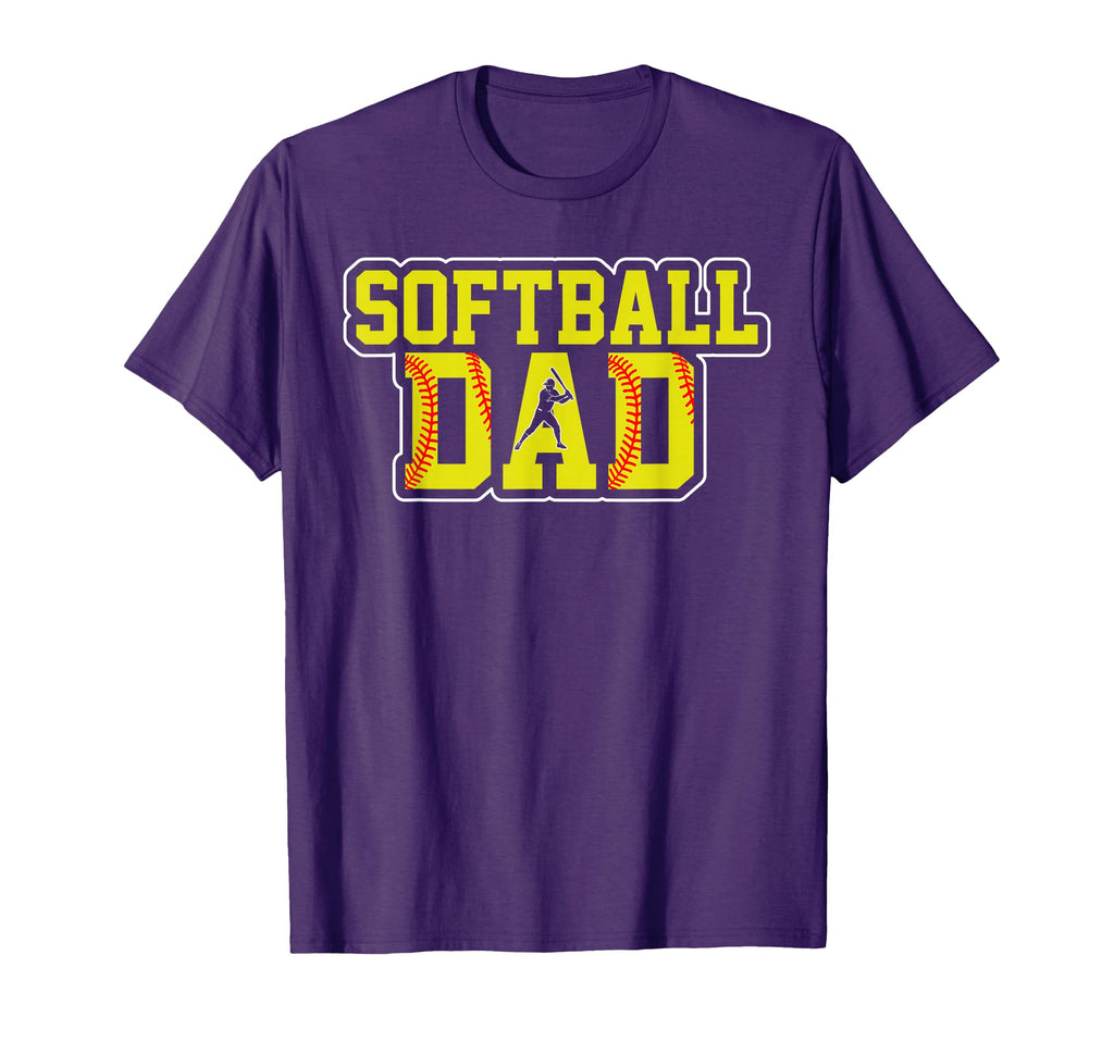 Softball Dad Game Day Dad Fathers Day T-Shirt - Minimalist Print for Adults - T-Shirt, Sweatshirt, Hoodie