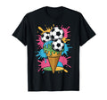 Ice Cream Colorful Soccer Fan Soccer T-Shirt - Minimalist Print Men Women - T-Shirt, Sweatshirt, Hoodie