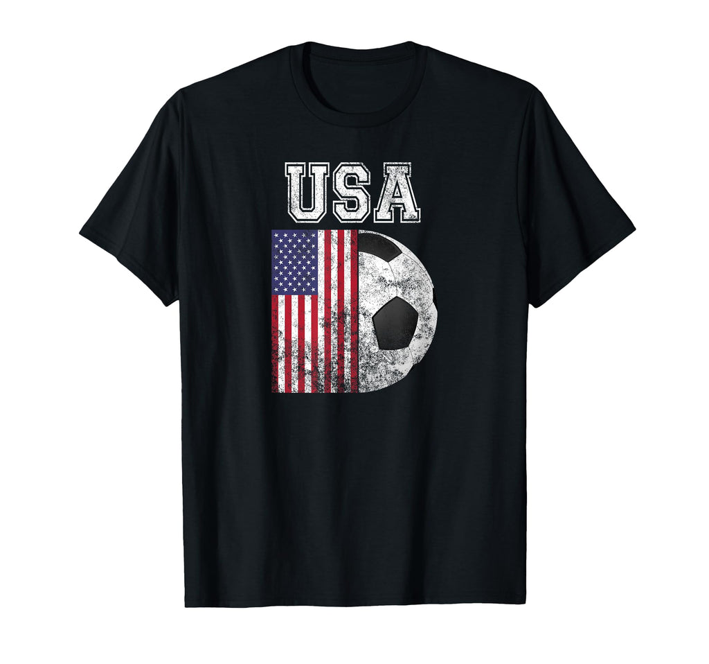 Usa Flag Soccer Futbol Football T-Shirt - Trendy Graphic for Adults - T-Shirt, Sweatshirt, Hoodie