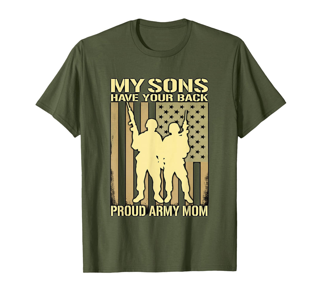 My Two Sons Have Your Back Proud T-Shirt - Fun Novelty Design Men Women - T-Shirt, Sweatshirt, Hoodie
