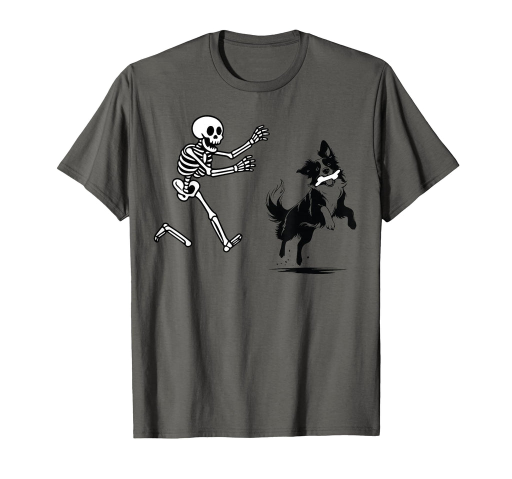 Funny Border Collie Running Skeleton T-Shirt - Trendy Graphic for Adults - T-Shirt, Sweatshirt, Hoodie