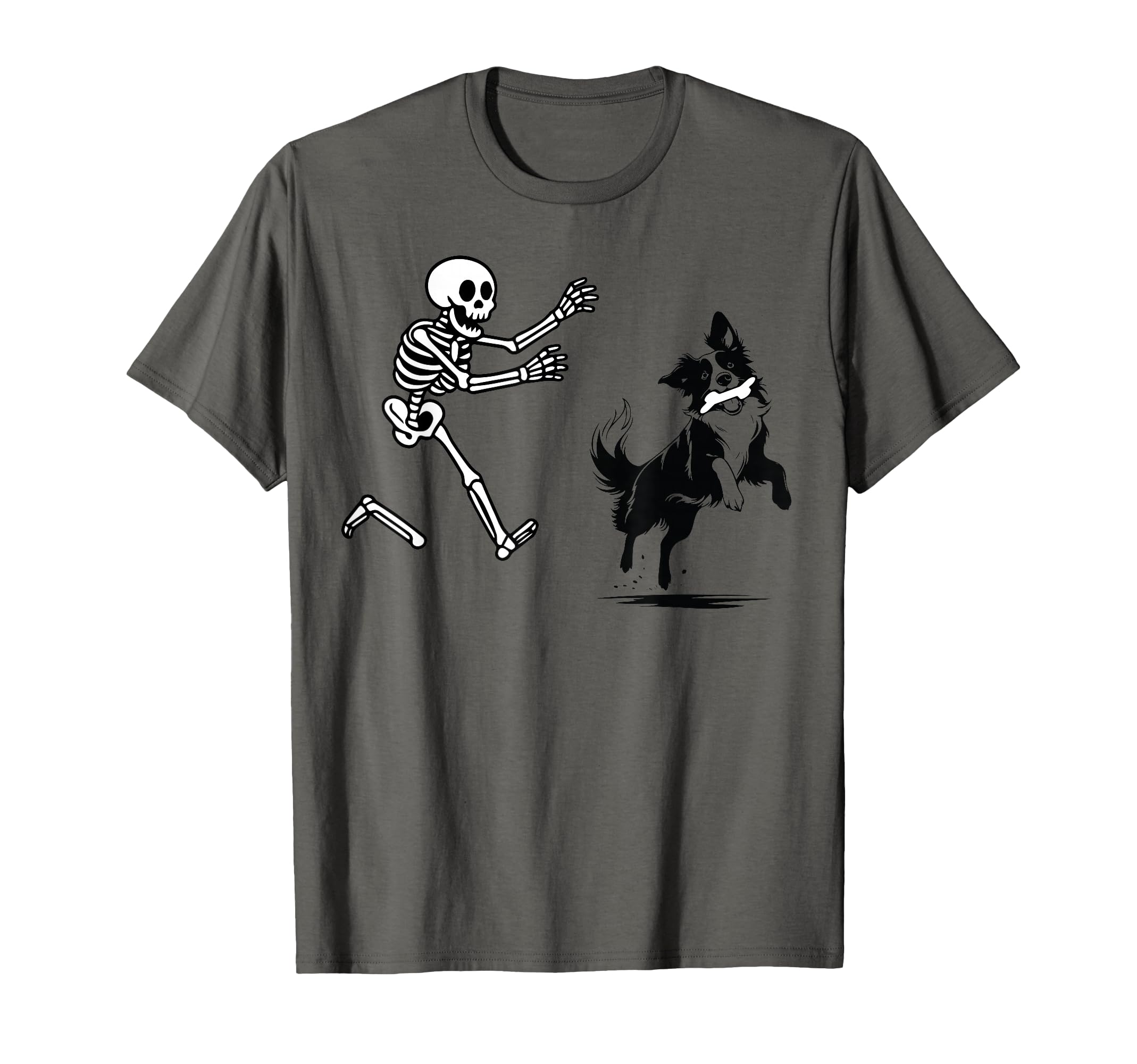 Funny Border Collie Running Skeleton T-Shirt - Trendy Graphic for Adults - T-Shirt, Sweatshirt, Hoodie