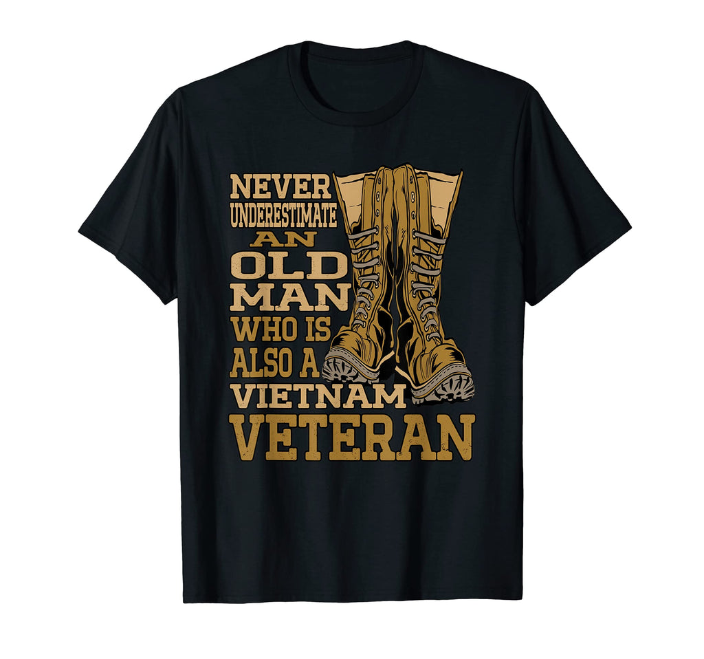 Never Underestimate Old Vietnam T-Shirt - Minimalist Print for Adults - T-Shirt, Sweatshirt, Hoodie