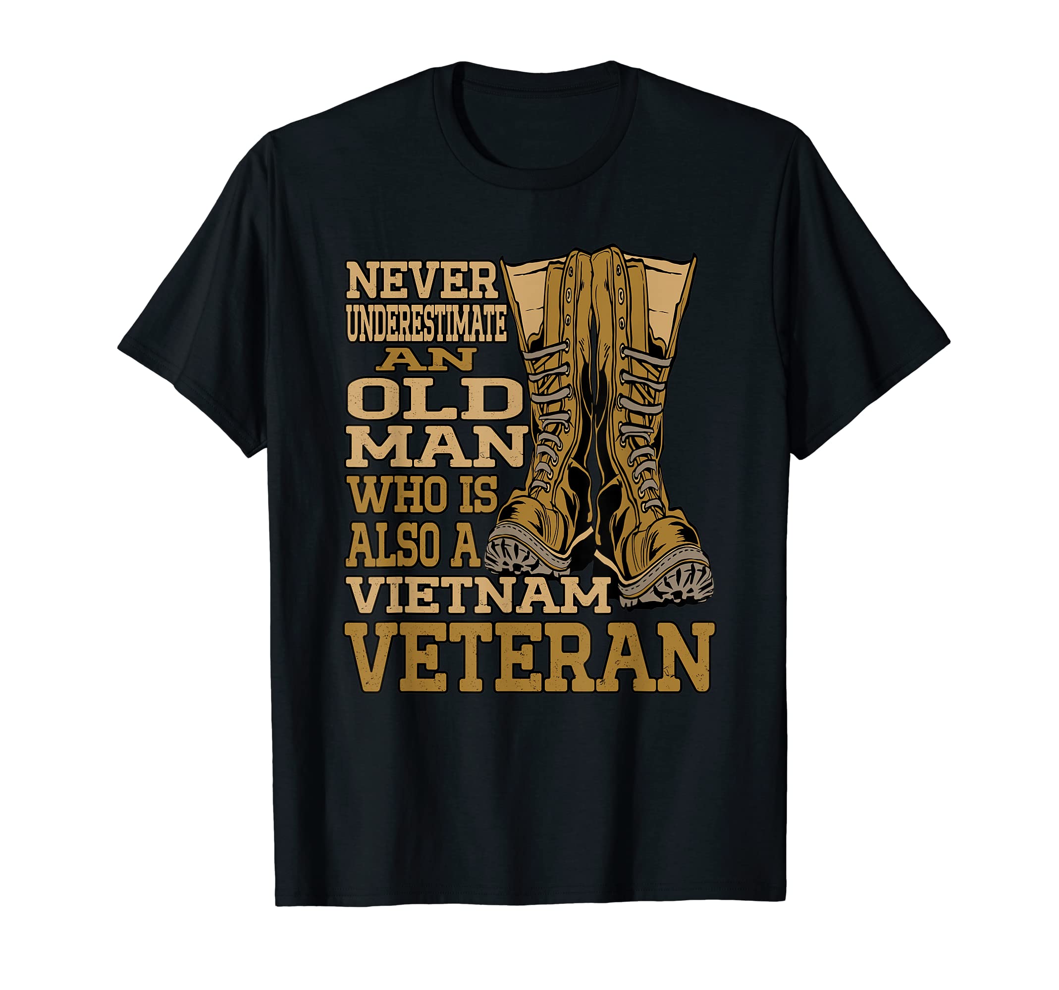 Never Underestimate Old Vietnam T-Shirt - Minimalist Print for Adults - T-Shirt, Sweatshirt, Hoodie