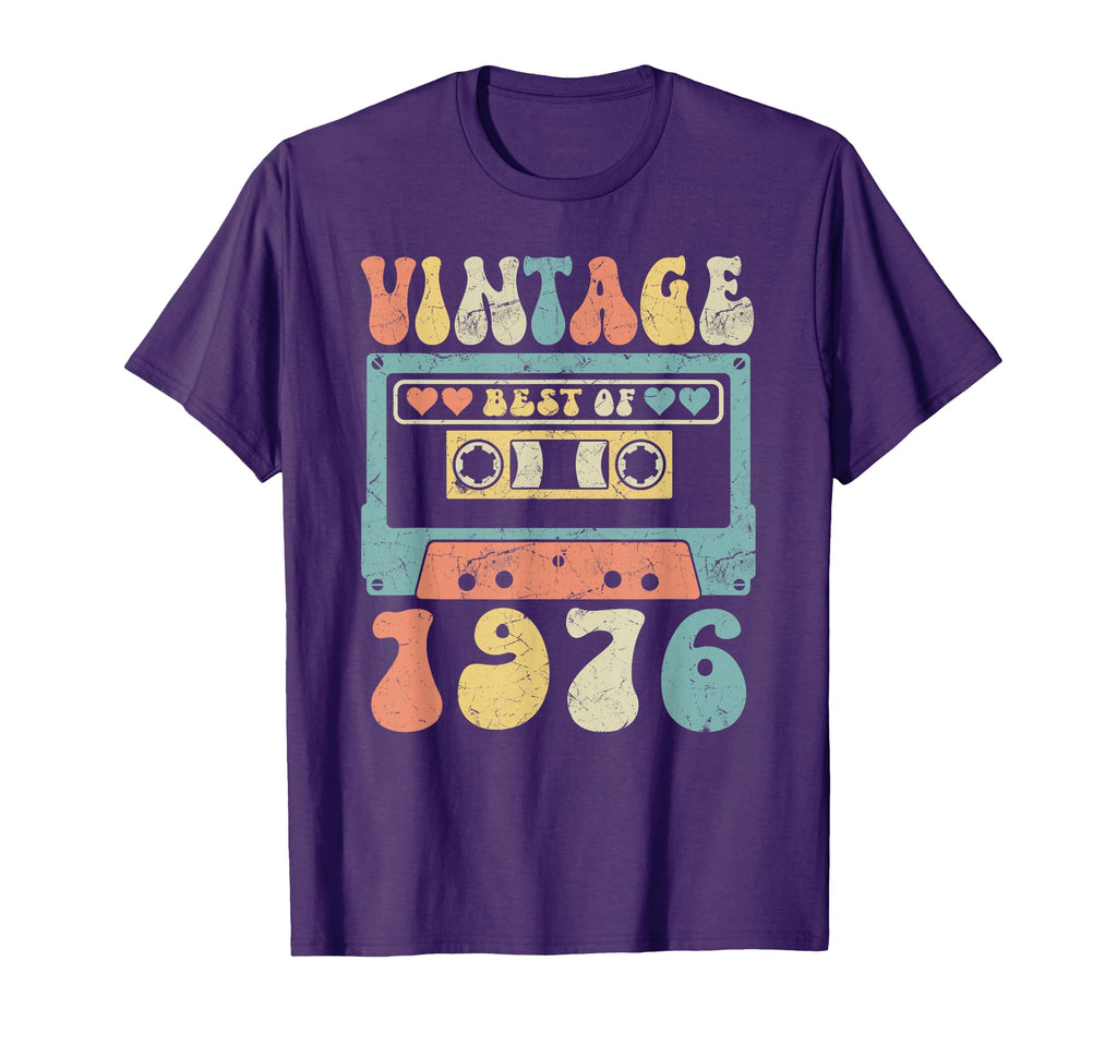 Born 1976 Best 1976 Cassette Birthday T-Shirt - Streetwear Style for Adults - T-Shirt, Sweatshirt, Hoodie