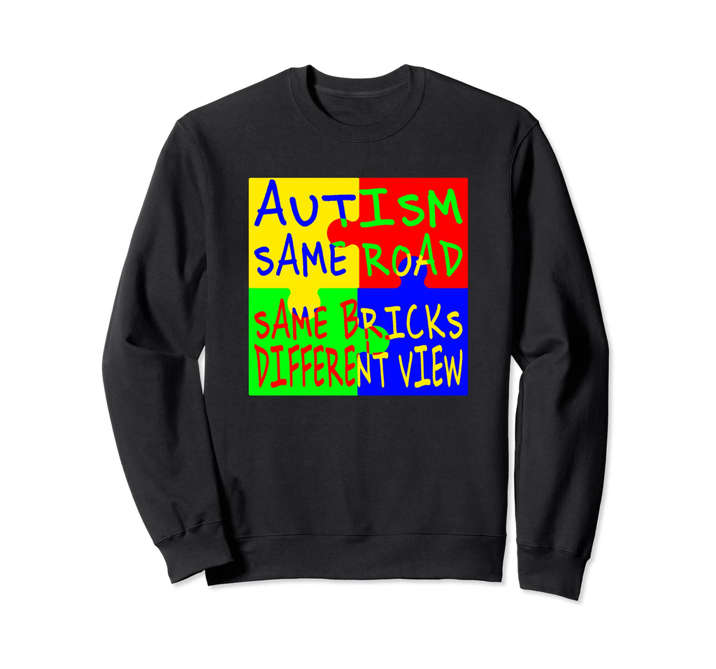 Papa Bear Autism Same Road Same Sweatshirt - Streetwear Style Men Women - T-Shirt, Sweatshirt, Hoodie