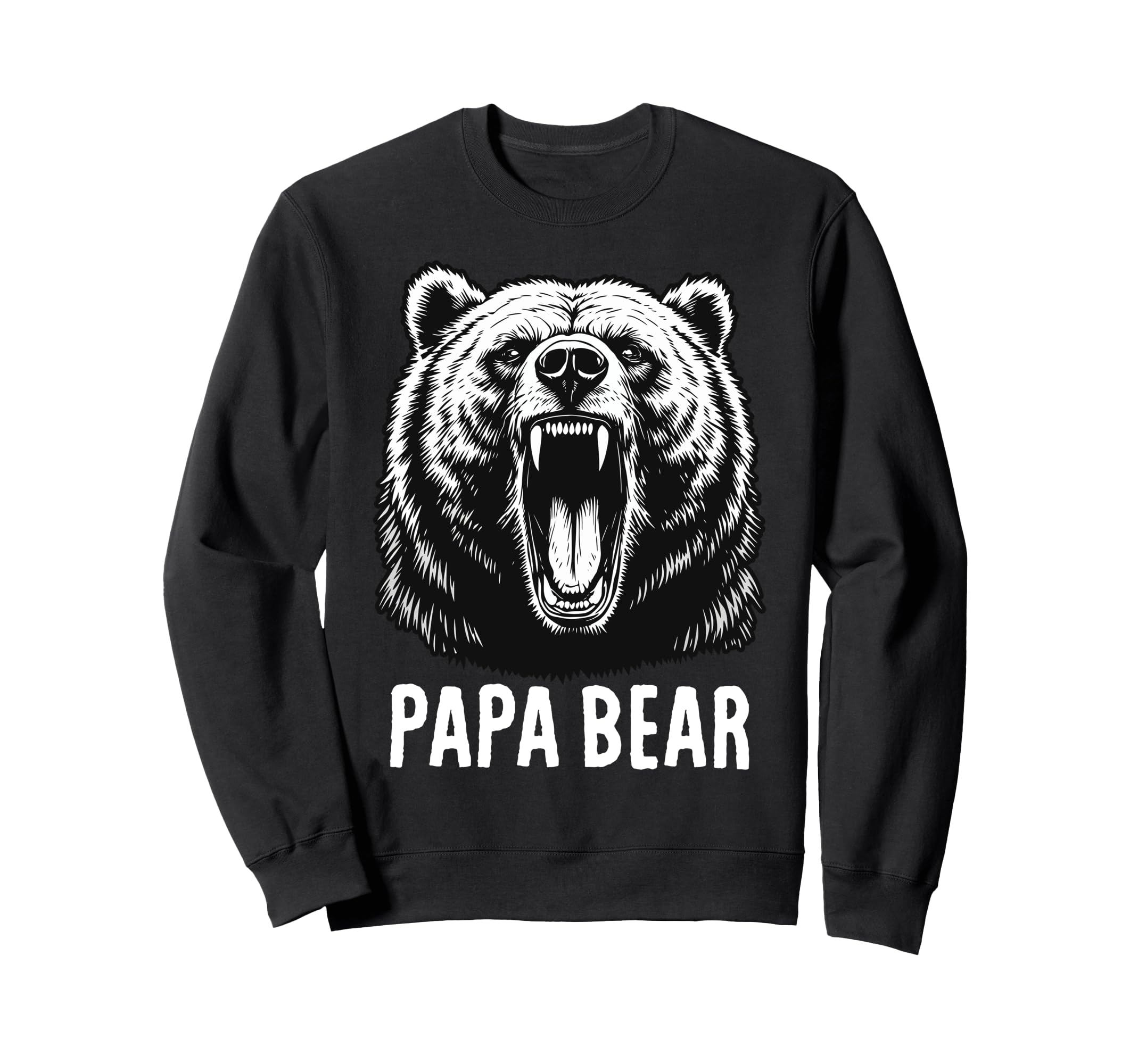 Papa Bear Fathers Day Funny Bear Sweatshirt - Casual Everyday Wear Unisex - T-Shirt, Sweatshirt, Hoodie