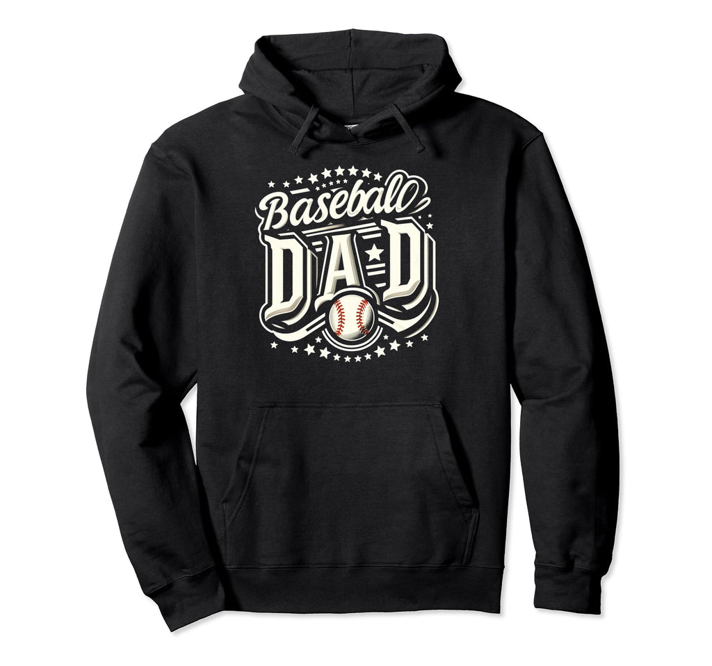 Baseball Dad Fathers Day Hoodie - Novelty Apparel Unisex - T-Shirt, Sweatshirt, Hoodie