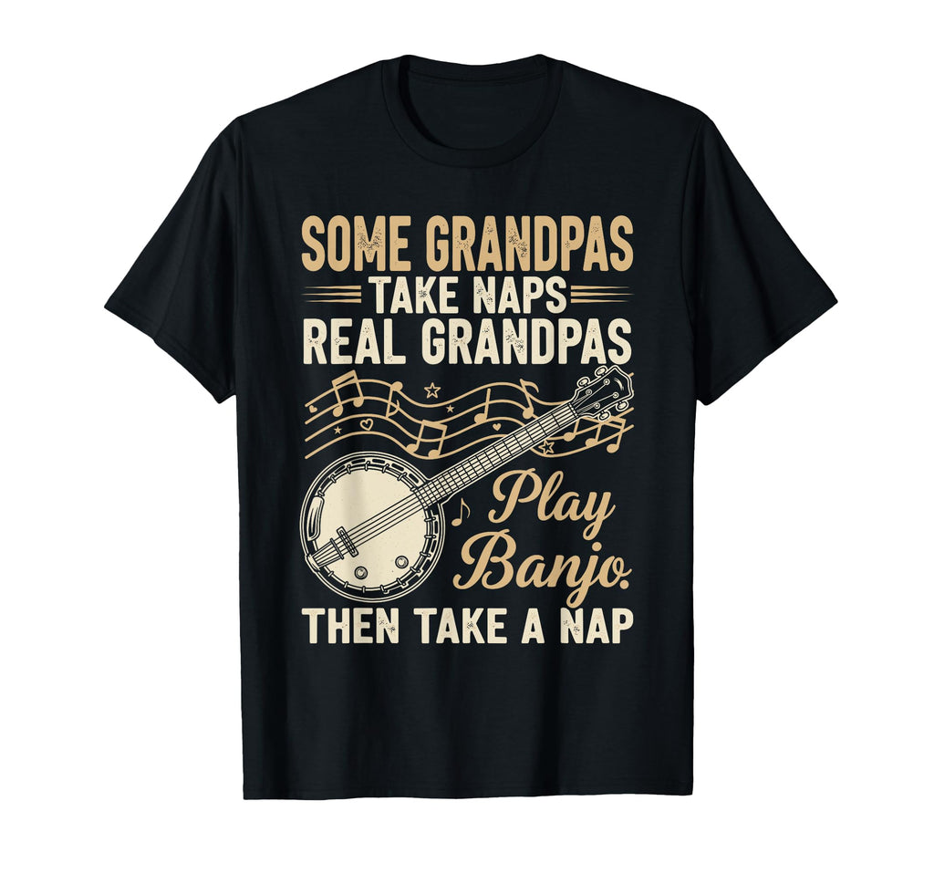 Funny Banjo Grandpa Music Bluegrass T-Shirt - Fun Novelty Design Men Women - T-Shirt, Sweatshirt, Hoodie
