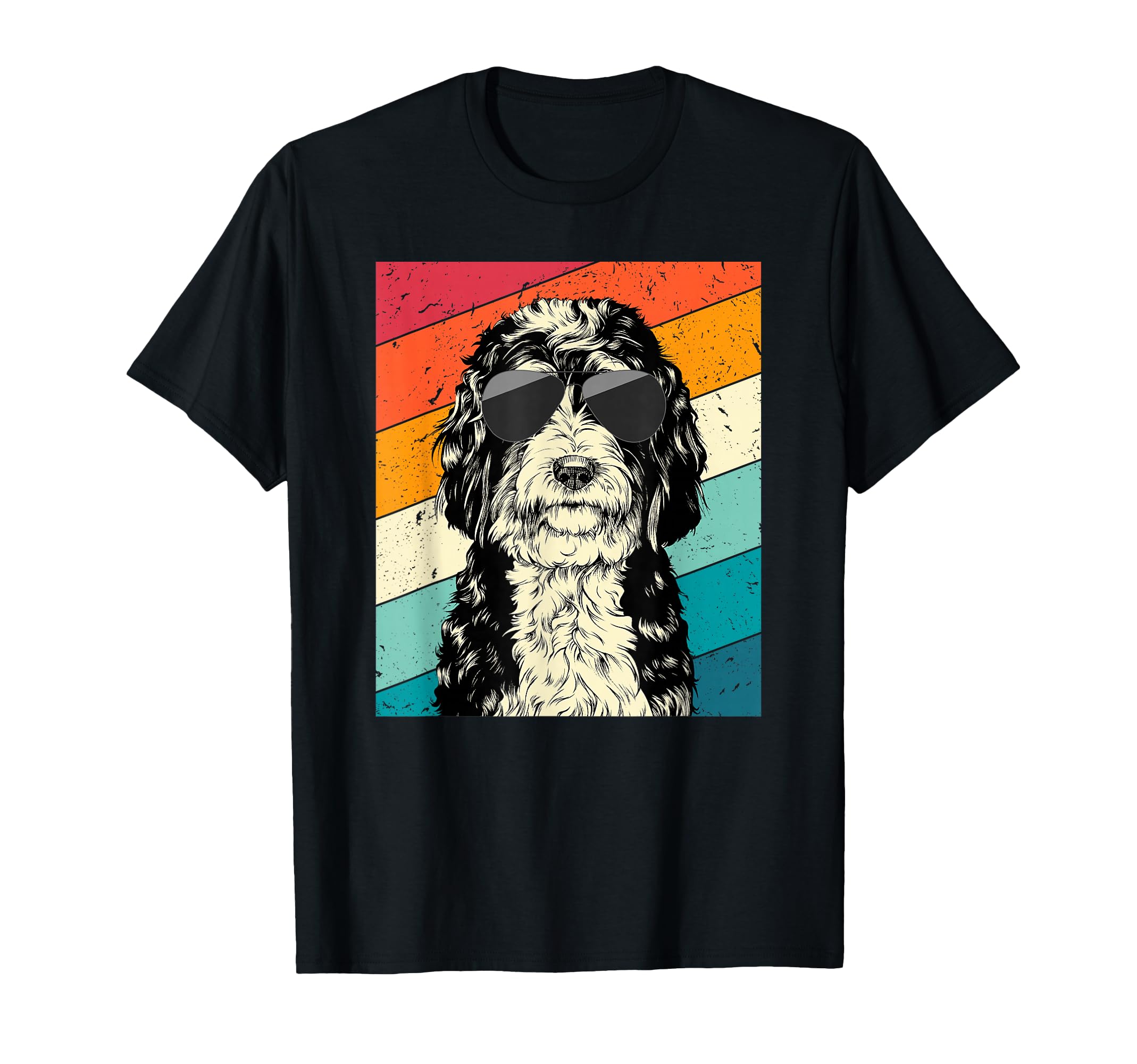 Bernedoodle Sunglasses Dog Lovers Small T-Shirt - Graphic Print for Adults - T-Shirt, Sweatshirt, Hoodie