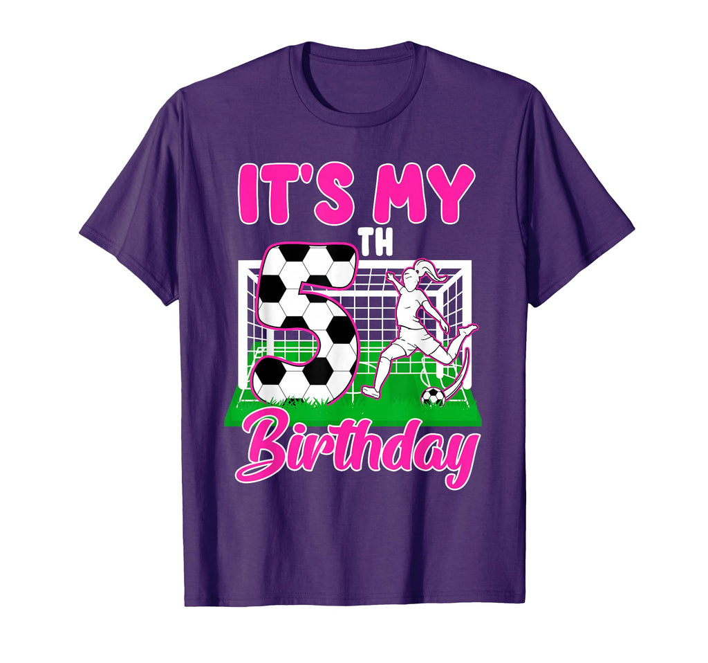Its My 5Th Birthday Soccer Themed Party T-Shirt - Unique Graphic Men Women - T-Shirt, Sweatshirt, Hoodie