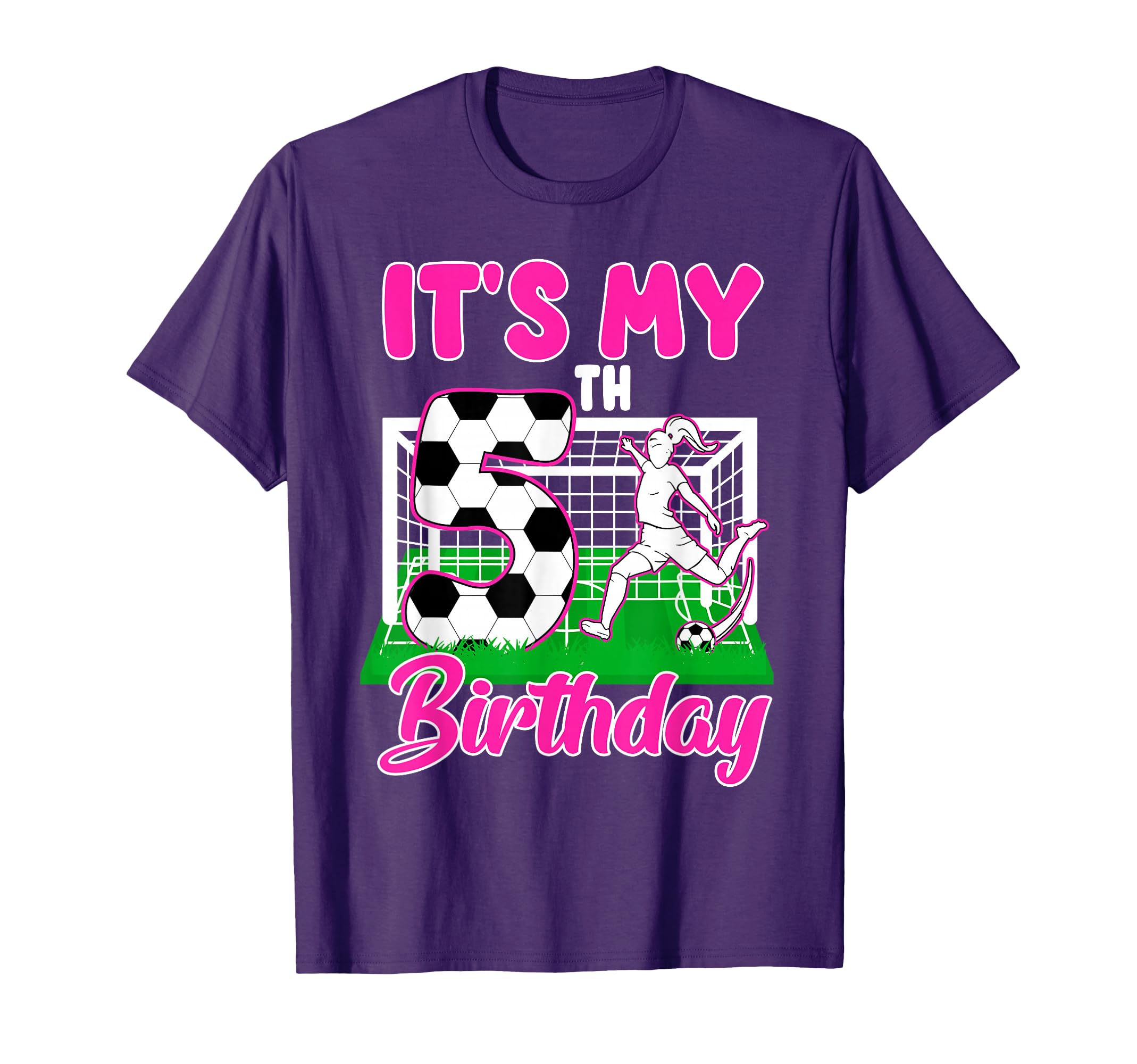 Its My 5Th Birthday Soccer Themed Party T-Shirt - Unique Graphic Men Women - T-Shirt, Sweatshirt, Hoodie