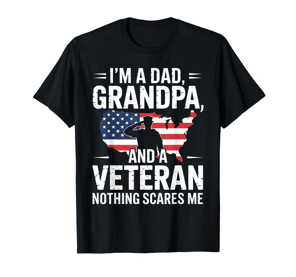 Dad Grandpa Veteran Usa Flag Patriotic T-Shirt - Unique Graphic Men Women - T-Shirt, Sweatshirt, Hoodie
