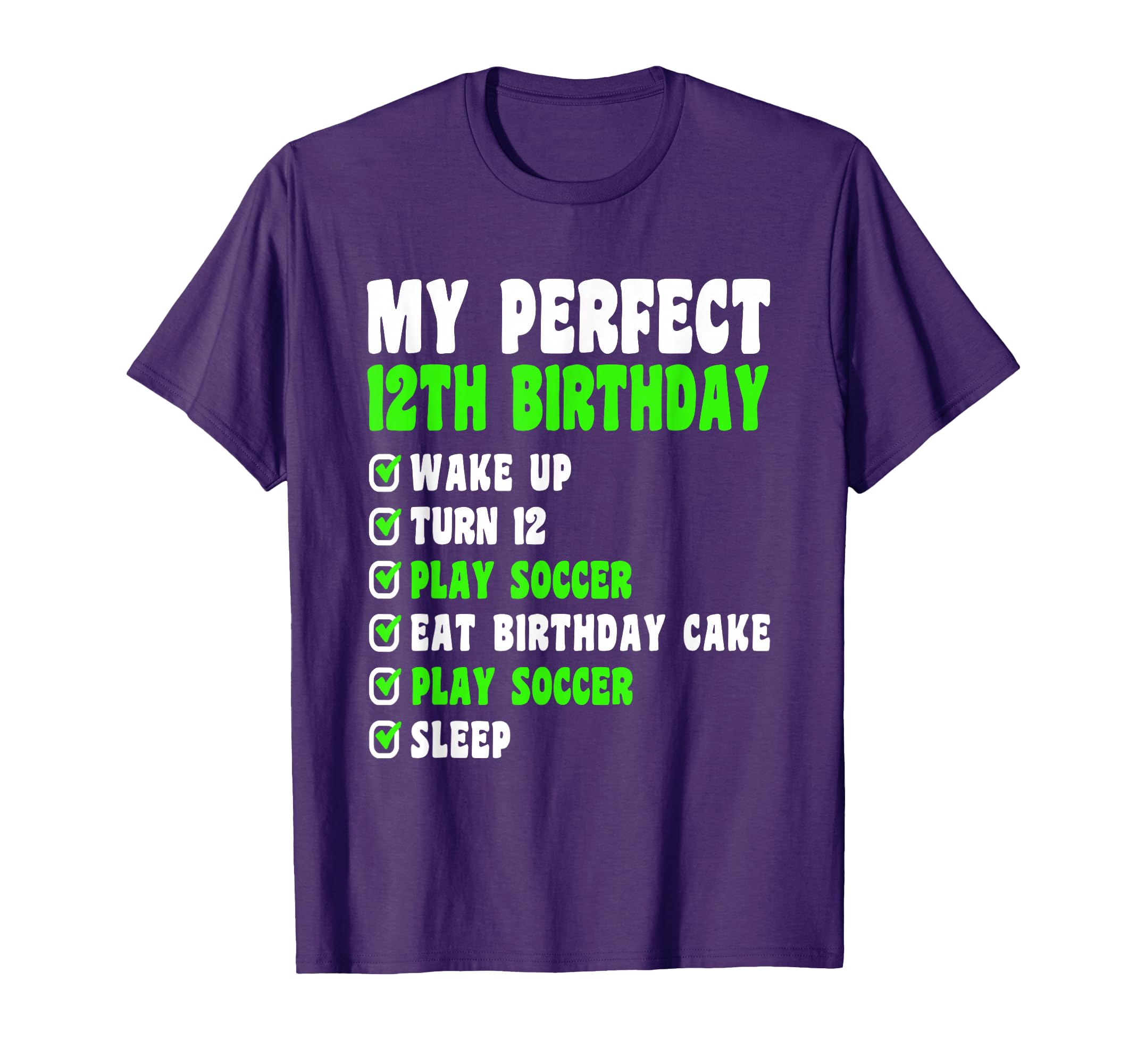 12 Year Old My 12Th Birthday Soccer T-Shirt - Aesthetic Graphic for Adults - T-Shirt, Sweatshirt, Hoodie