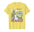 Dutch Windmill Village Tulip Fields Art T-Shirt - Unique Graphic Unisex - T-Shirt, Sweatshirt, Hoodie