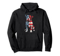 Patriotic Pitbull American Flag Dog Hoodie - Custom Art Print for Adults - T-Shirt, Sweatshirt, Hoodie