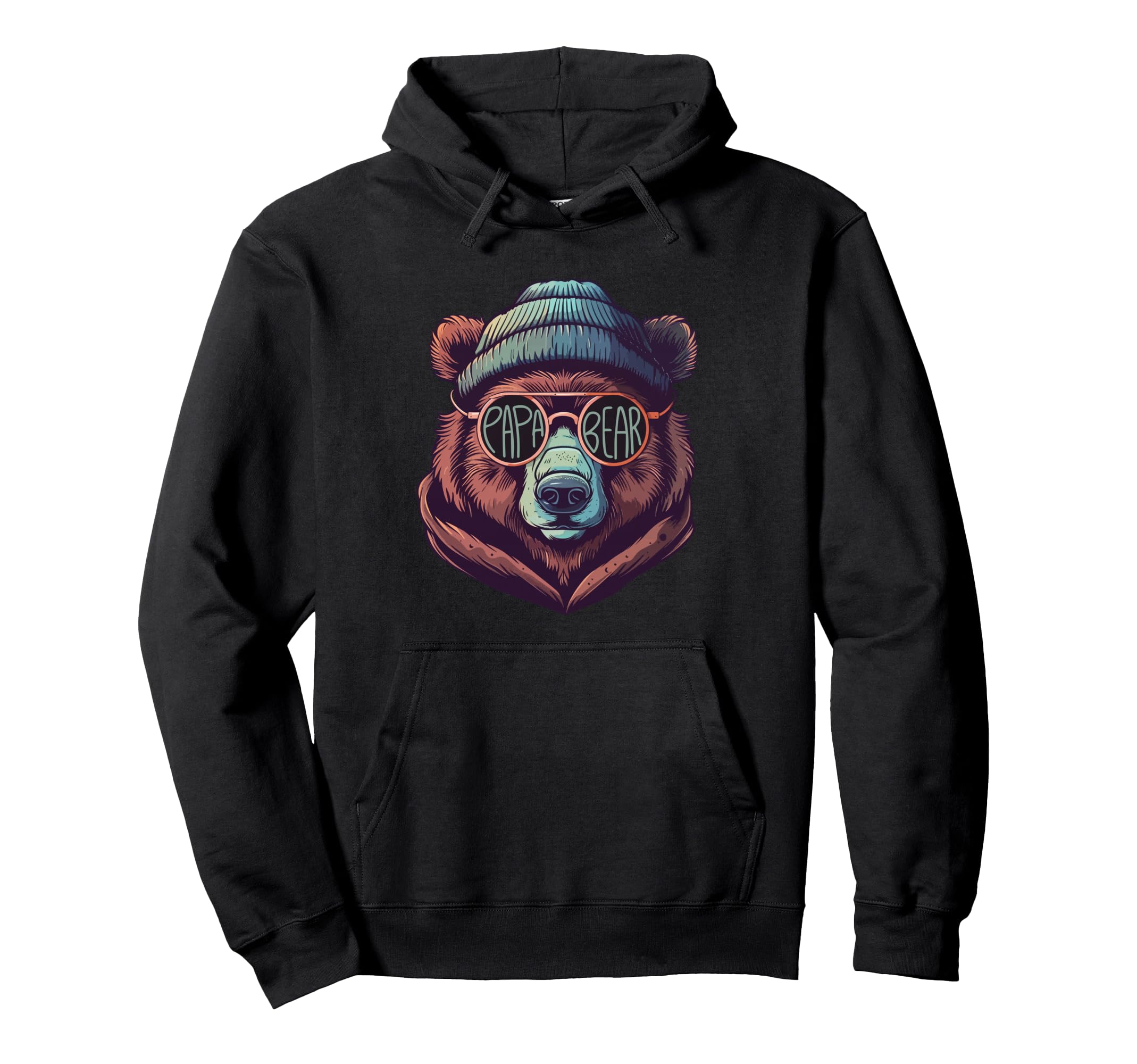 Papa Bear Dad Fathers Day Hoodie - Fun Novelty Design Unisex - T-Shirt, Sweatshirt, Hoodie