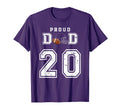 Custom Proud Football Dad Number 20 T-Shirt - Trendy Graphic Men Women - T-Shirt, Sweatshirt, Hoodie