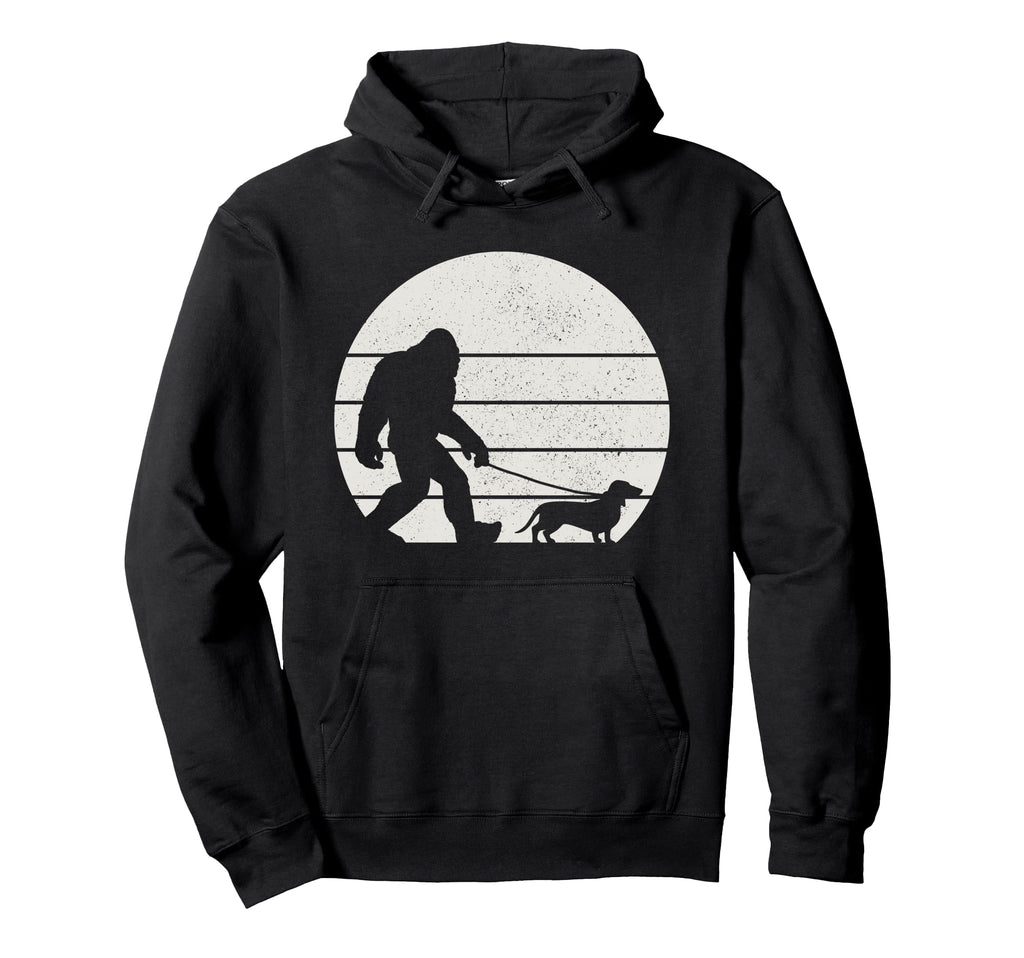 Bigfoot Walking Dachshund Funny Hoodie - Casual Everyday Wear for Adults - T-Shirt, Sweatshirt, Hoodie