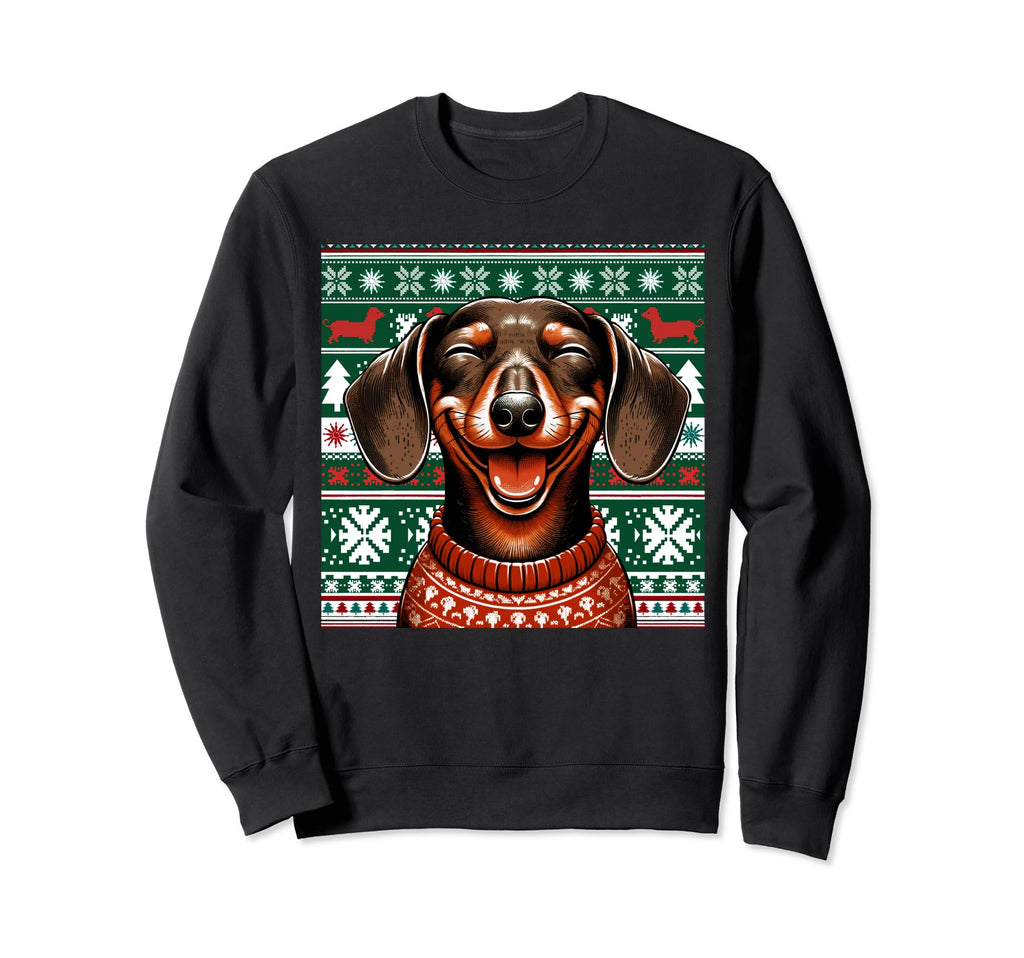 Ugly Dachshund Face Sweatshirt - Fun Novelty Design for Adults - T-Shirt, Sweatshirt, Hoodie