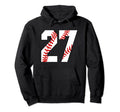 27 Baseball Laces Baseball Mom Jersey Hoodie - Novelty Apparel Unisex - T-Shirt, Sweatshirt, Hoodie