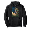 American Flag Duck Hunting Waterfowl Hoodie - Aesthetic Graphic Men Women - T-Shirt, Sweatshirt, Hoodie