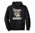 Soccer Mommy Leopard Heart Matching Hoodie - Novelty Apparel for Adults - T-Shirt, Sweatshirt, Hoodie