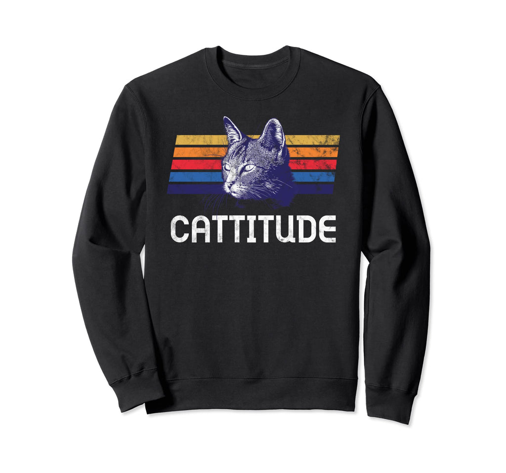 Cattitude Cat Attitude Cat Dad Sweatshirt - Custom Art Print Men Women - T-Shirt, Sweatshirt, Hoodie