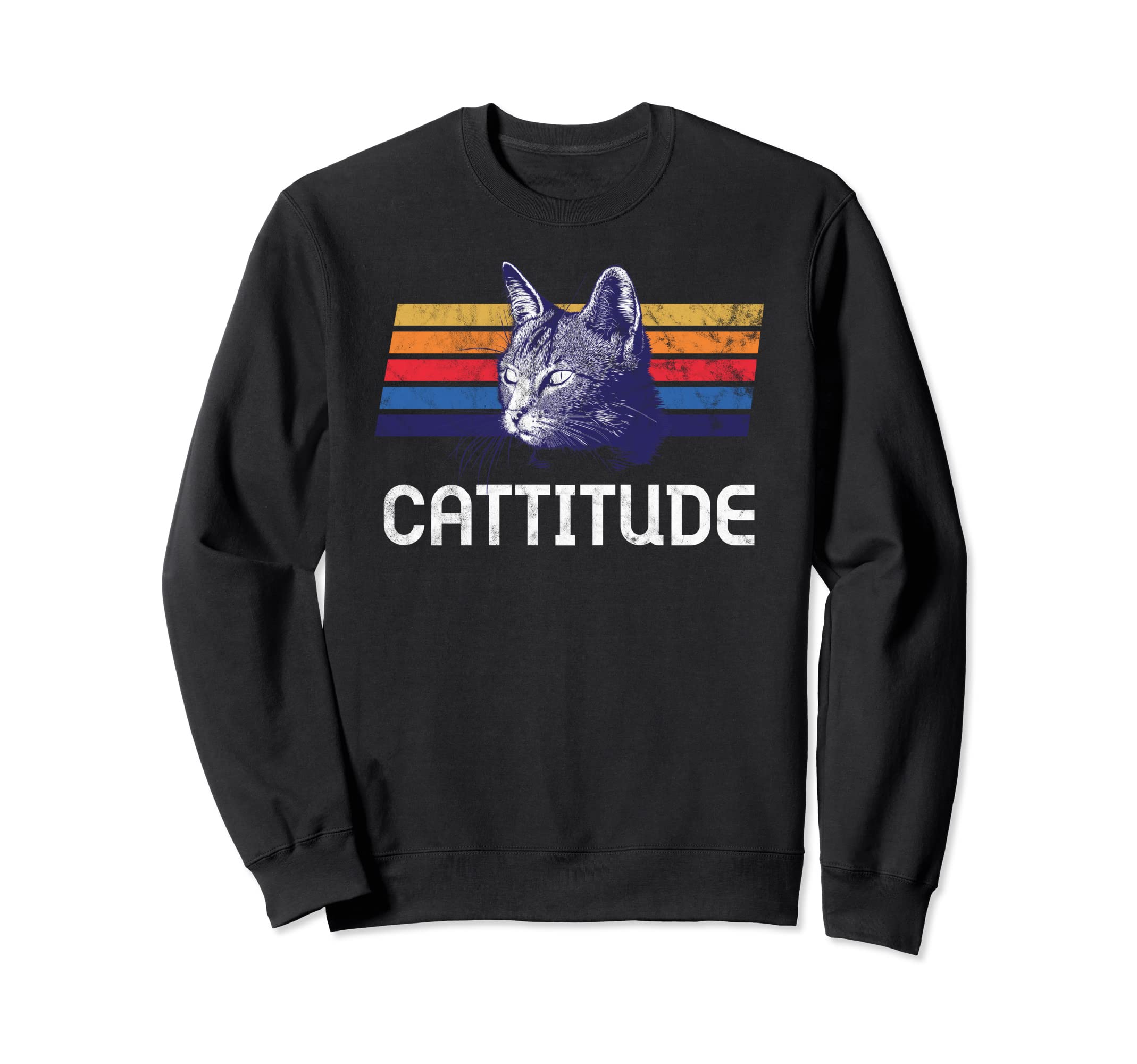 Cattitude Cat Attitude Cat Dad Sweatshirt - Custom Art Print Men Women - T-Shirt, Sweatshirt, Hoodie