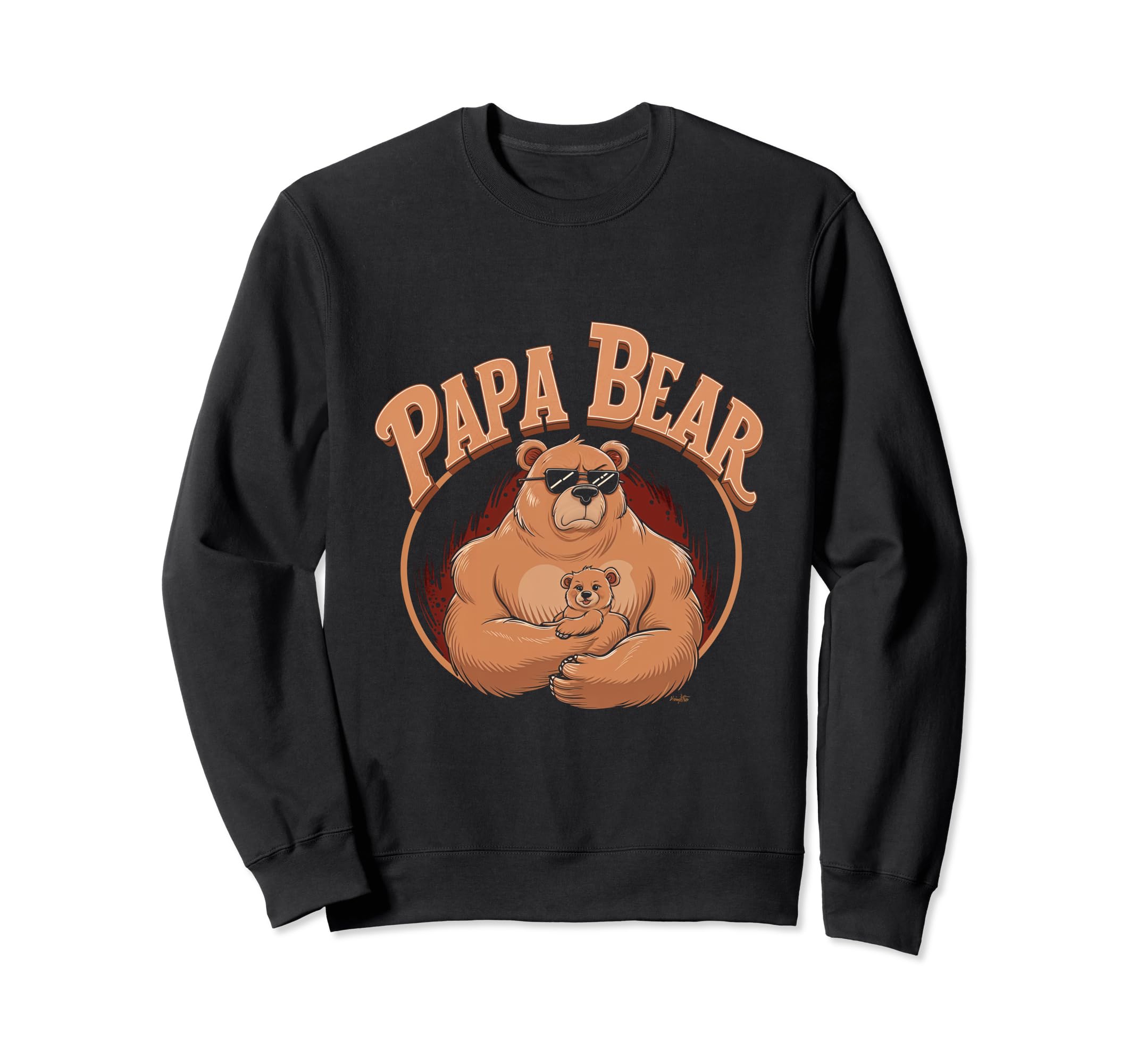 Papa Bear Bear Dad Father Daddy Sweatshirt - Trendy Graphic for Adults - T-Shirt, Sweatshirt, Hoodie