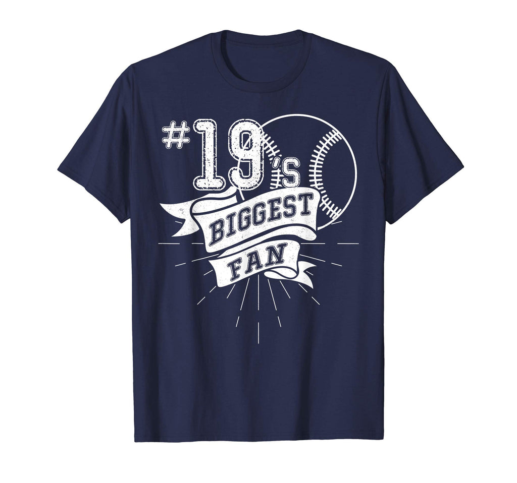 Biggest Fan Baseball Player Number 19 T-Shirt - Custom Art Print Men Women - T-Shirt, Sweatshirt, Hoodie