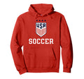 United States Soccer Icon Red Uswnt Hoodie - Novelty Apparel for Adults - T-Shirt, Sweatshirt, Hoodie