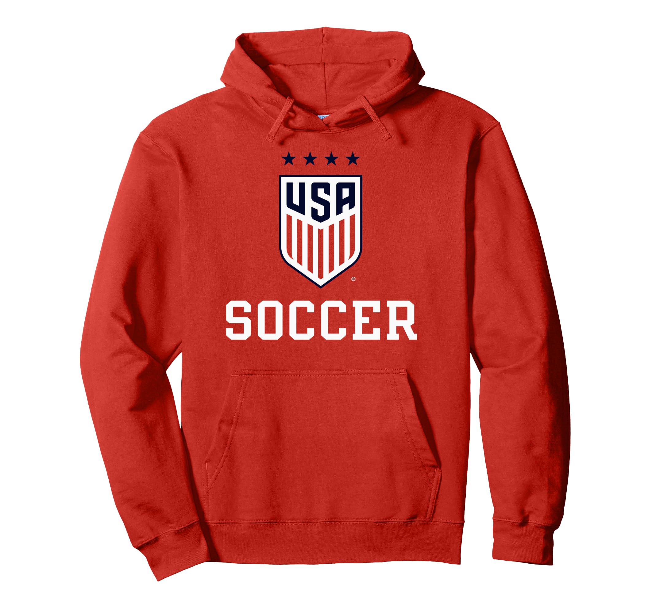 United States Soccer Icon Red Uswnt Hoodie - Novelty Apparel for Adults - T-Shirt, Sweatshirt, Hoodie