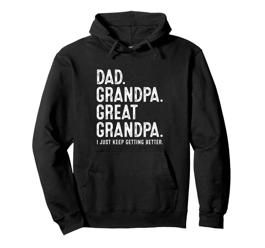 Dad Grandpa Great Grandpa Hoodie - Minimalist Print Men Women - T-Shirt, Sweatshirt, Hoodie