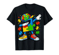 Dabbing Puzzle Autism Awareness T-Shirt - Custom Art Print for Adults - T-Shirt, Sweatshirt, Hoodie