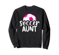 Soccer Aunt Soccer Player Auntie Sweatshirt - Minimalist Print Men Women - T-Shirt, Sweatshirt, Hoodie