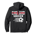 Proud England Soccer Fans Jersey English Hoodie - Graphic Print Unisex - T-Shirt, Sweatshirt, Hoodie