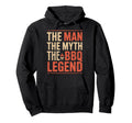 Myth Barbeque Legend Dad Funny Bbq Hoodie - Novelty Apparel for Adults - T-Shirt, Sweatshirt, Hoodie