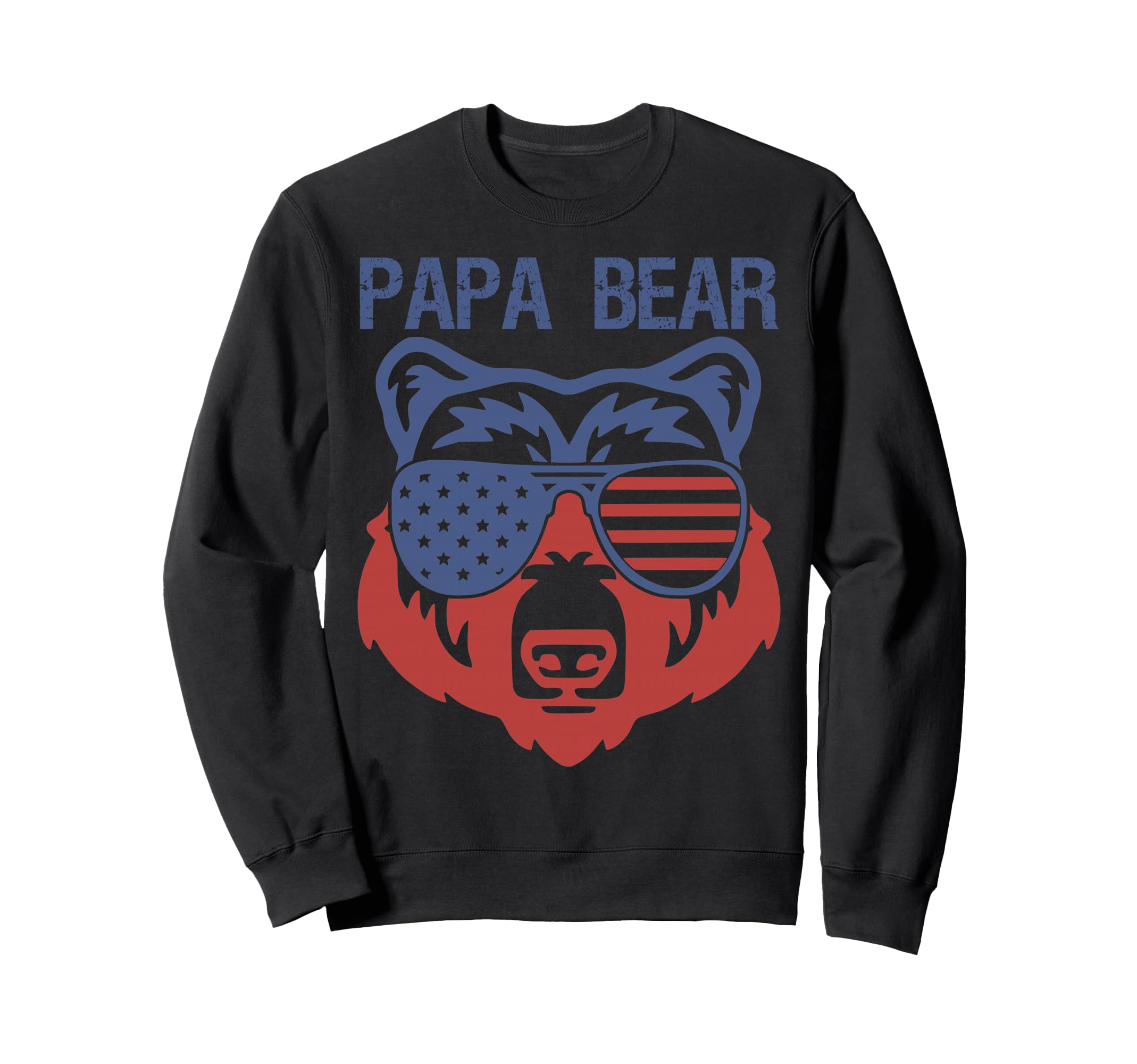 Usa Flag American Papa Bear Tank Sweatshirt - Unique Graphic Men Women - T-Shirt, Sweatshirt, Hoodie