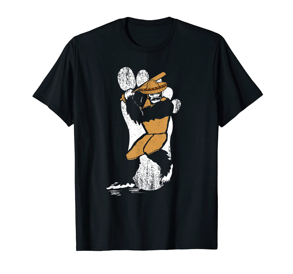 Bigfoot Baseball Player Dad Funny T-Shirt - Graphic Print Men Women - T-Shirt, Sweatshirt, Hoodie