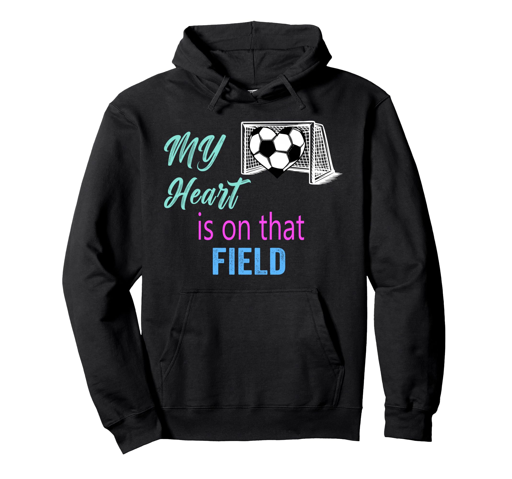 Soccer Mom Mama Heart Is That Field Game Hoodie - Minimalist Print Unisex - T-Shirt, Sweatshirt, Hoodie