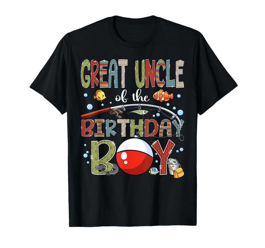 Great Uncle Birthday Fishing Family T-Shirt - Minimalist Print Unisex - T-Shirt, Sweatshirt, Hoodie