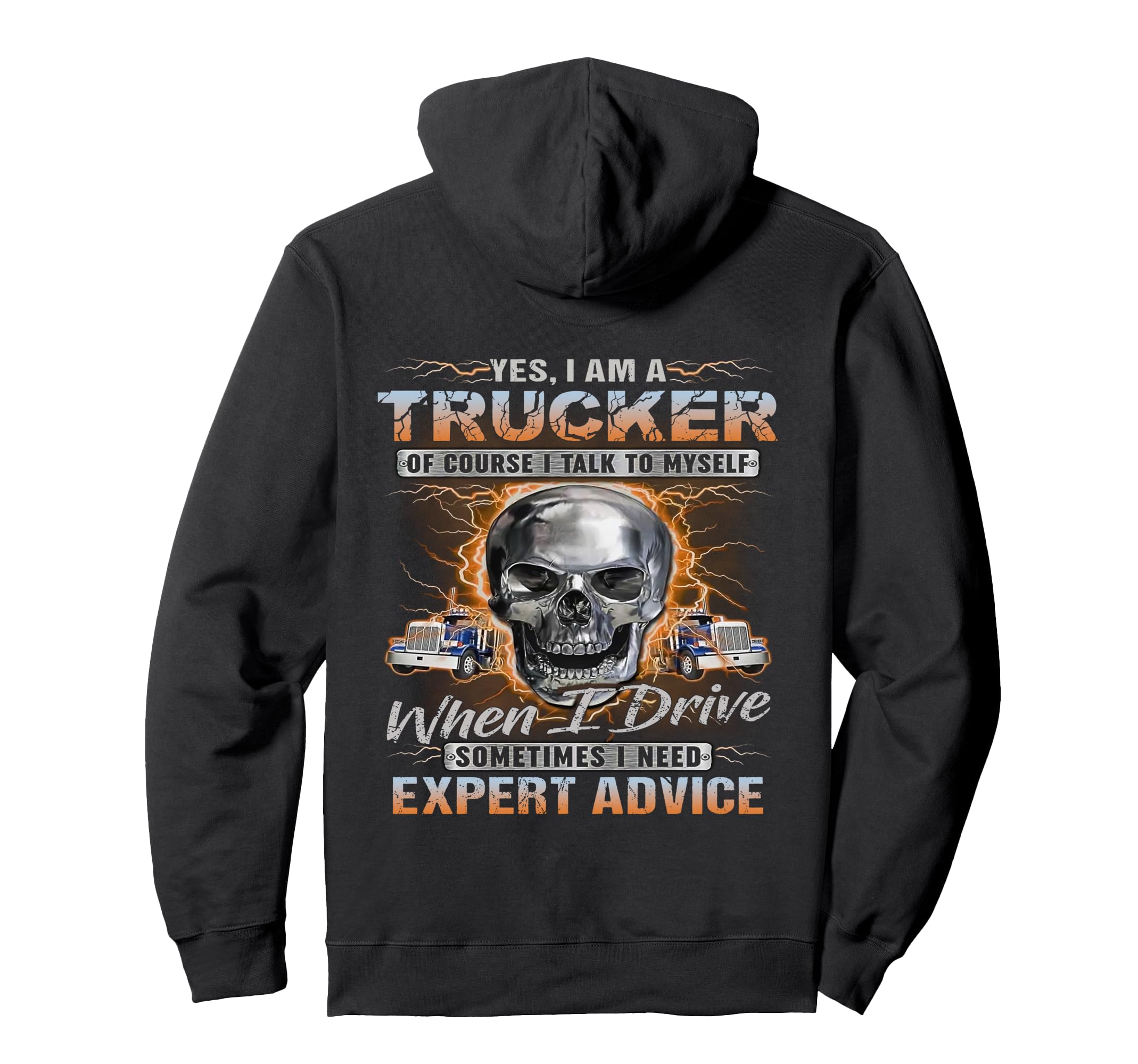 Im Trucker Course I Talk To Myself Hoodie - Minimalist Print for Adults - T-Shirt, Sweatshirt, Hoodie