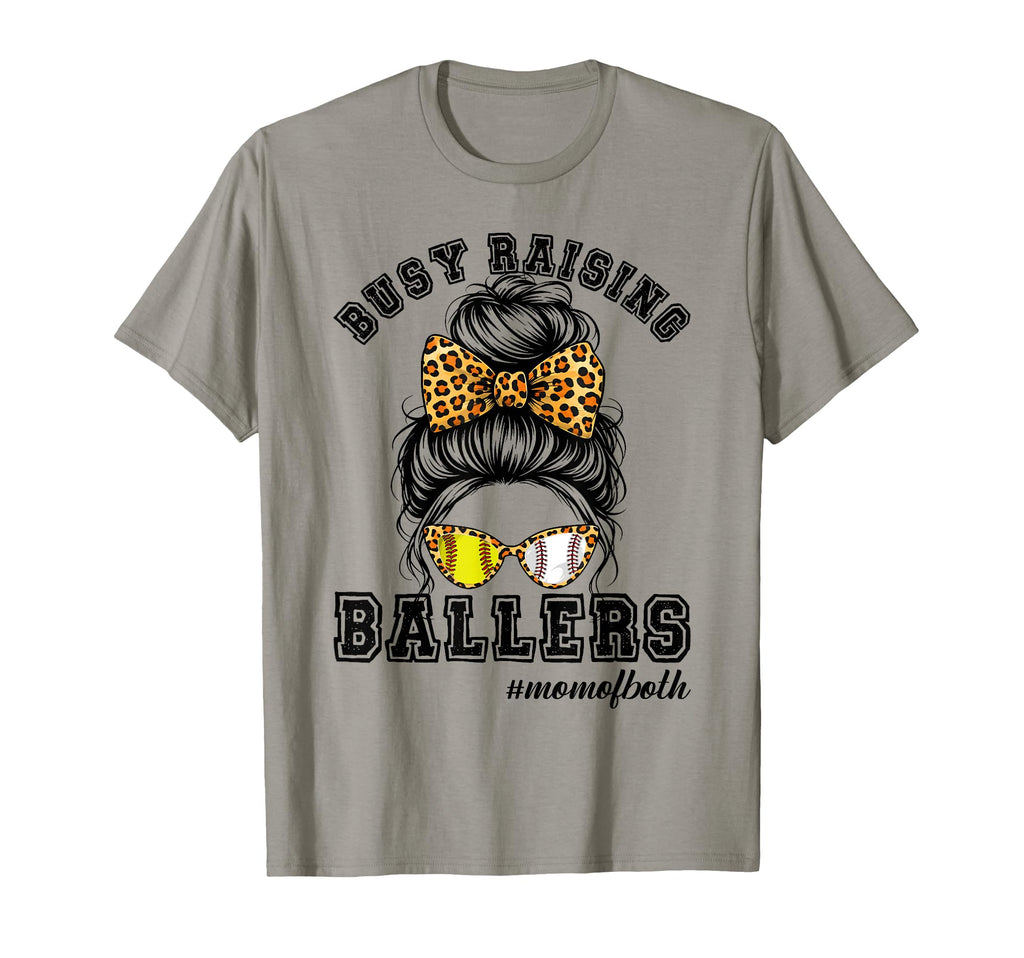 Messy Bun Mom Busy Raising Ballers T-Shirt - Streetwear Style Men Women - T-Shirt, Sweatshirt, Hoodie