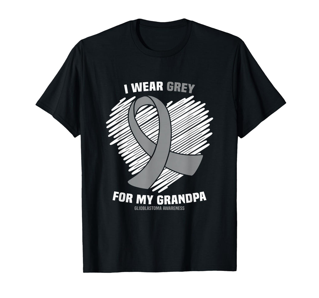 I Wear Grey My Grandpa Gbm Glioblastoma T-Shirt - Trendy Graphic Unisex - T-Shirt, Sweatshirt, Hoodie